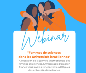 Affiche sur un webinaire sur les femmes de sciences