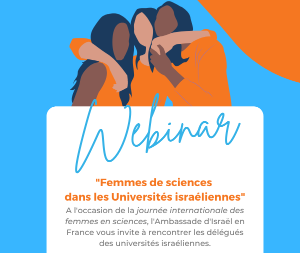 Affiche sur un webinaire sur les femmes de sciences