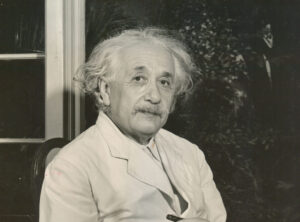 Portrait photo d'Albert Einstein un des fondateurs de l'Université Hébraïque de Jérusalem